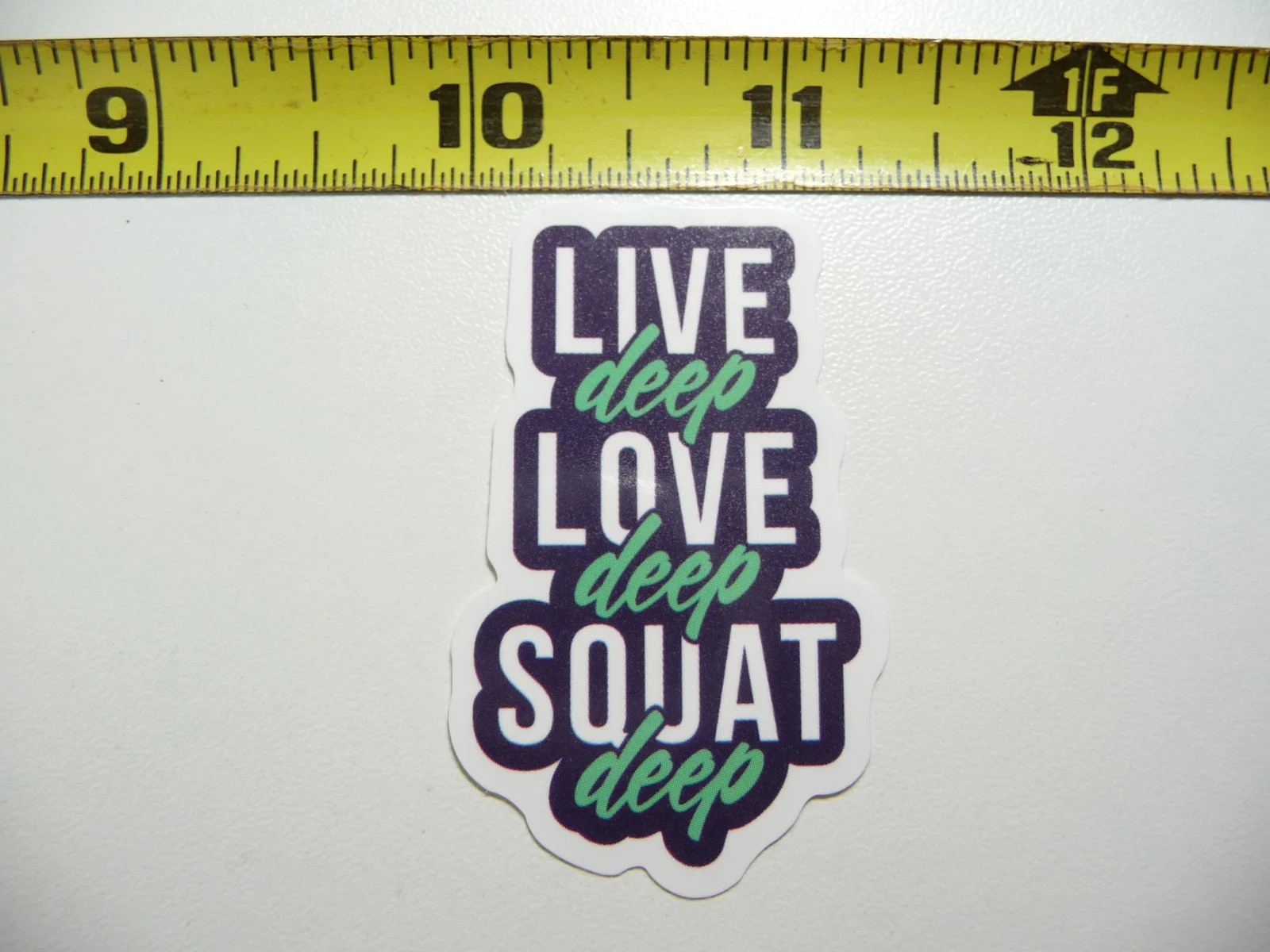 LIVE LOVE SQUAT DEEP SMALL STICKER DECAL FITNESS EXERCISE WEIGHTLIFTING
