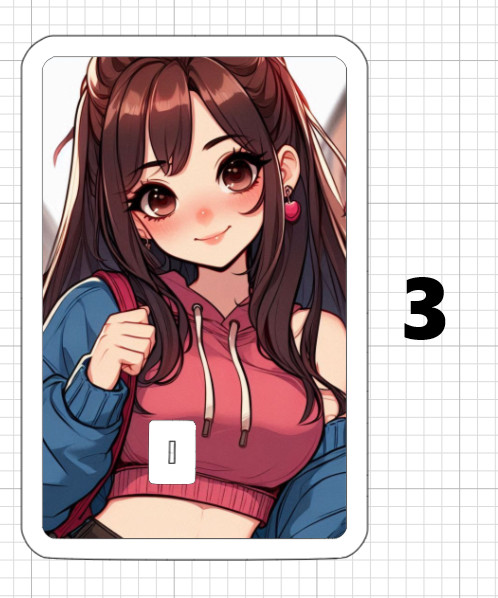 Anime School Girl Credit Debit ATM Card Skin Stickers Love Japanese Cartoon USA
