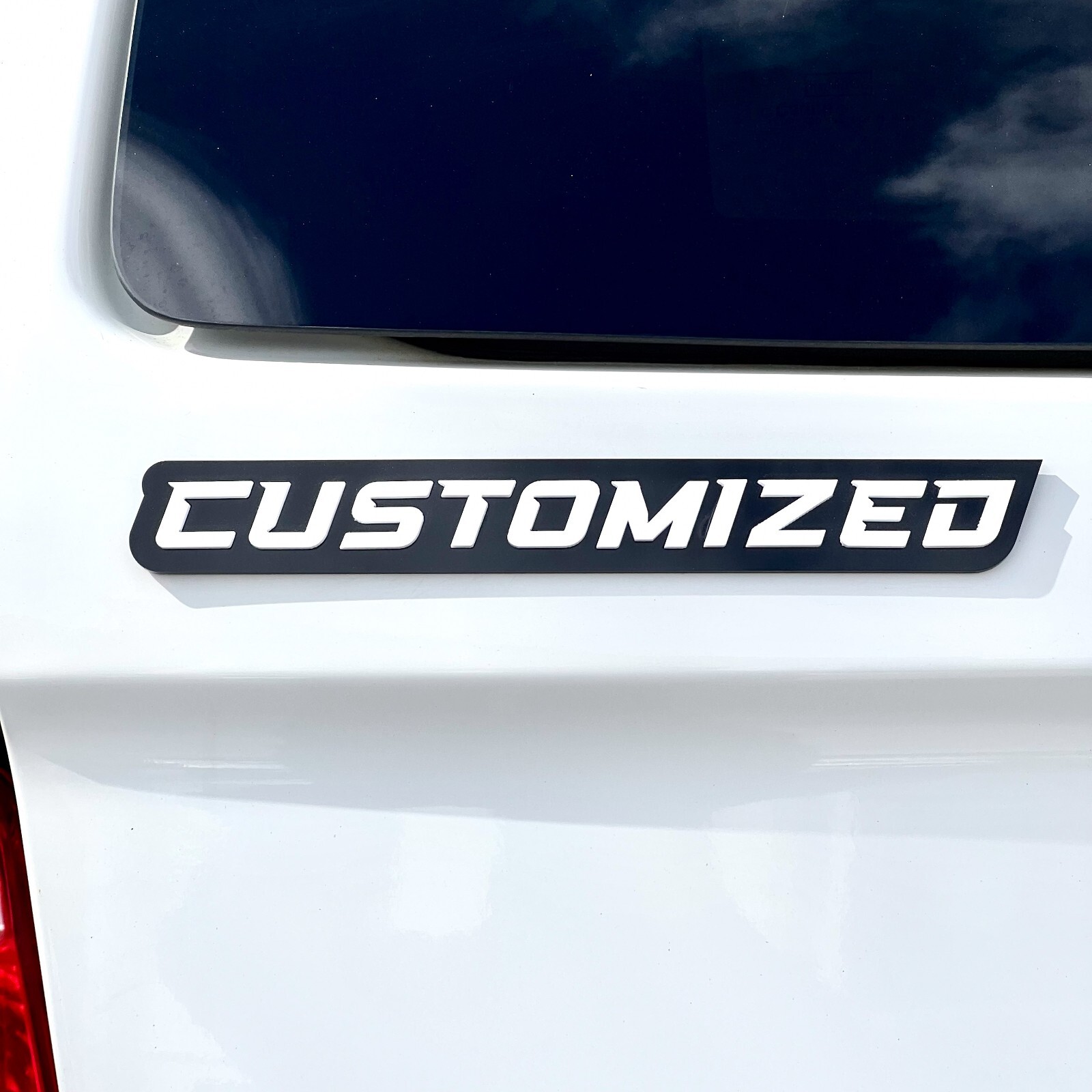 Custom Car Emblem Badge MULTI COLOR Customized Text Names