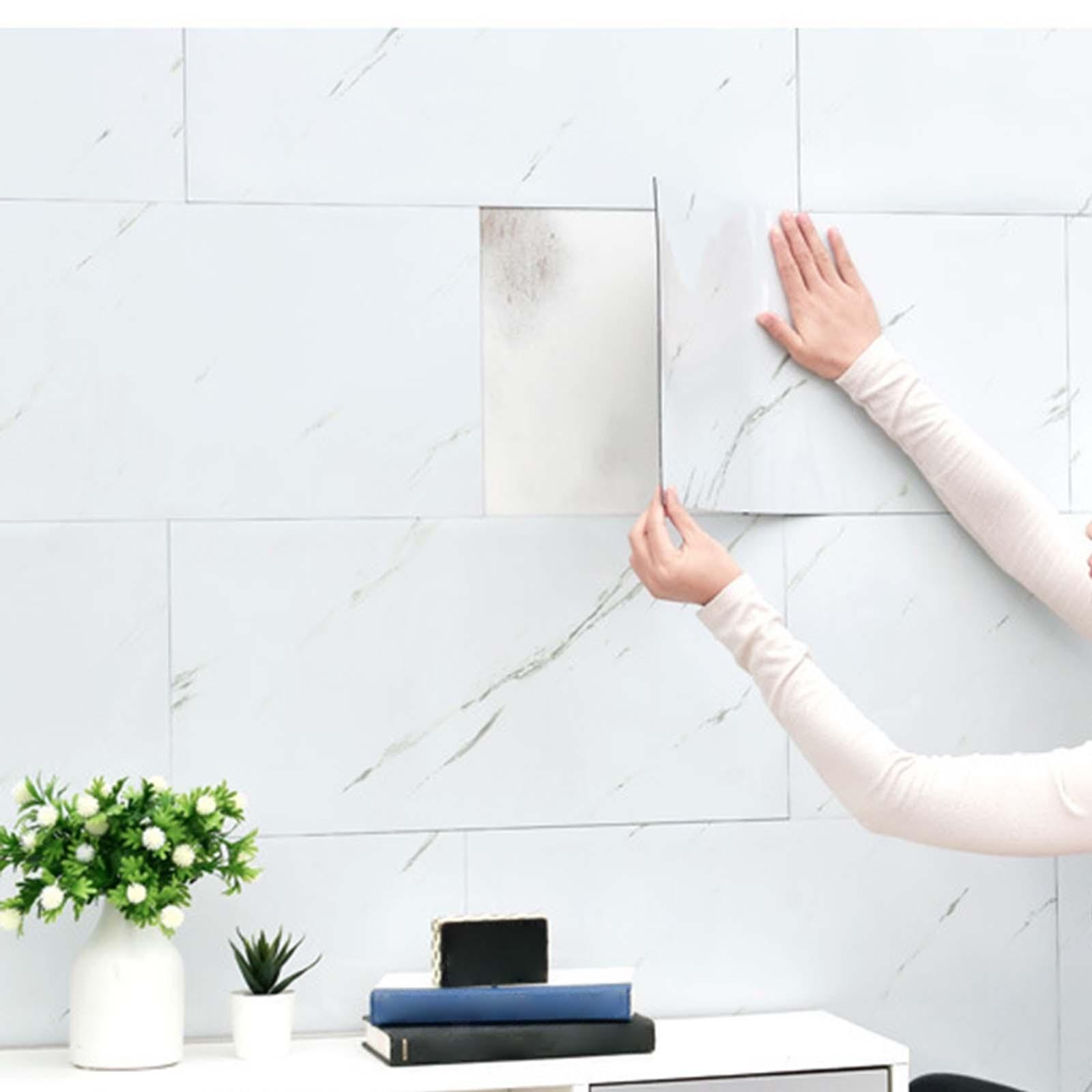 Backsplash Wall Tile Sticker Waterproof Imitation Marble