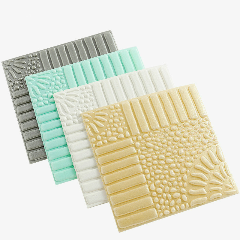 2 X Self Adhesive 3D Wall Sticker Waterproof Foam Panel Wallpaper DIY Home Decor