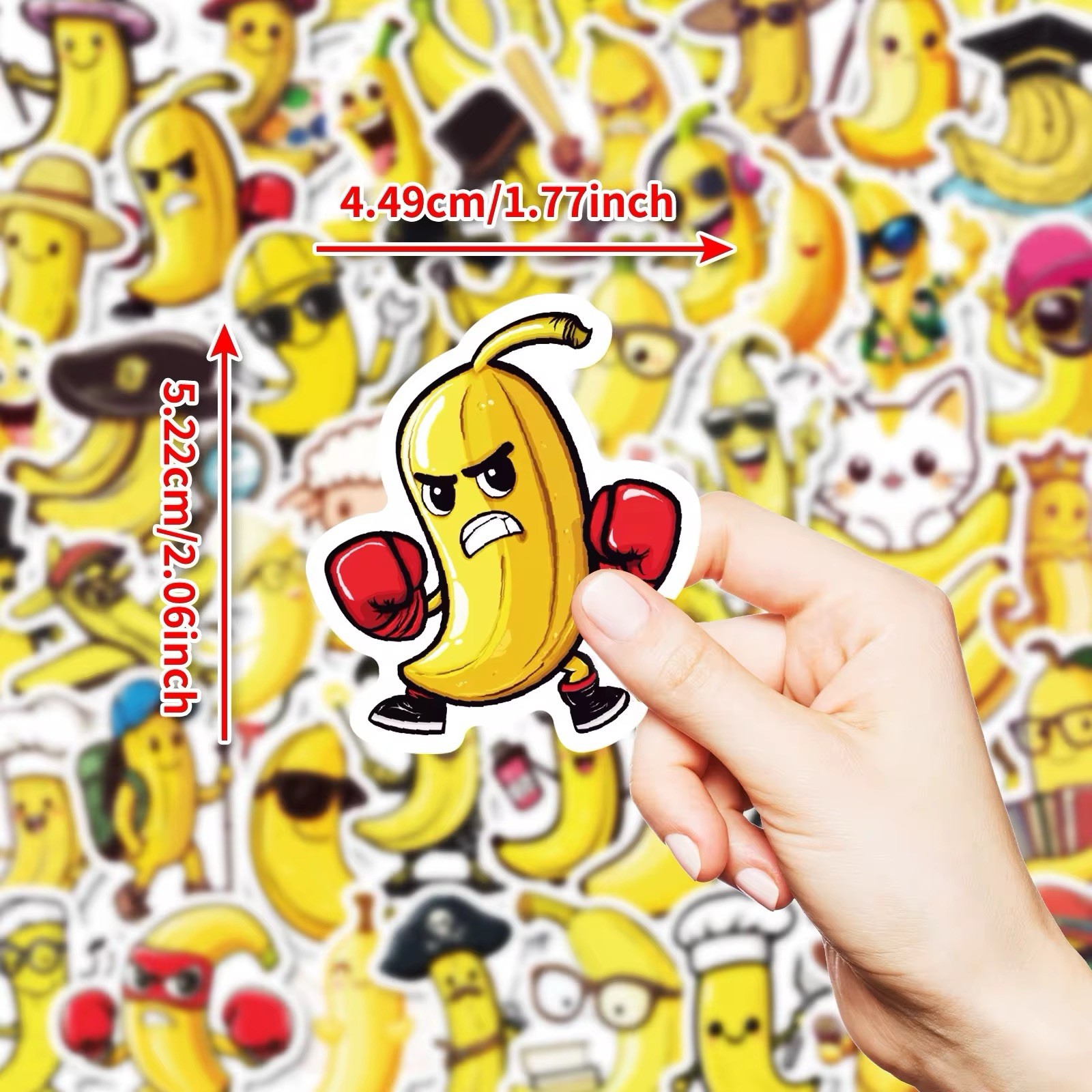 50 Pack Cartoon Banana Stickers Fruit Decals Laptop Hydro Yeti Free Shipping!