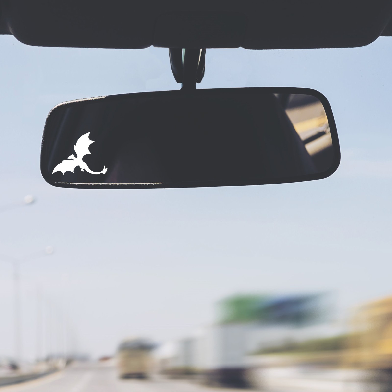 Tiny Dragons Vinyl Decal Sticker Rearview Mirror Car Truck Fantasy Set of 2