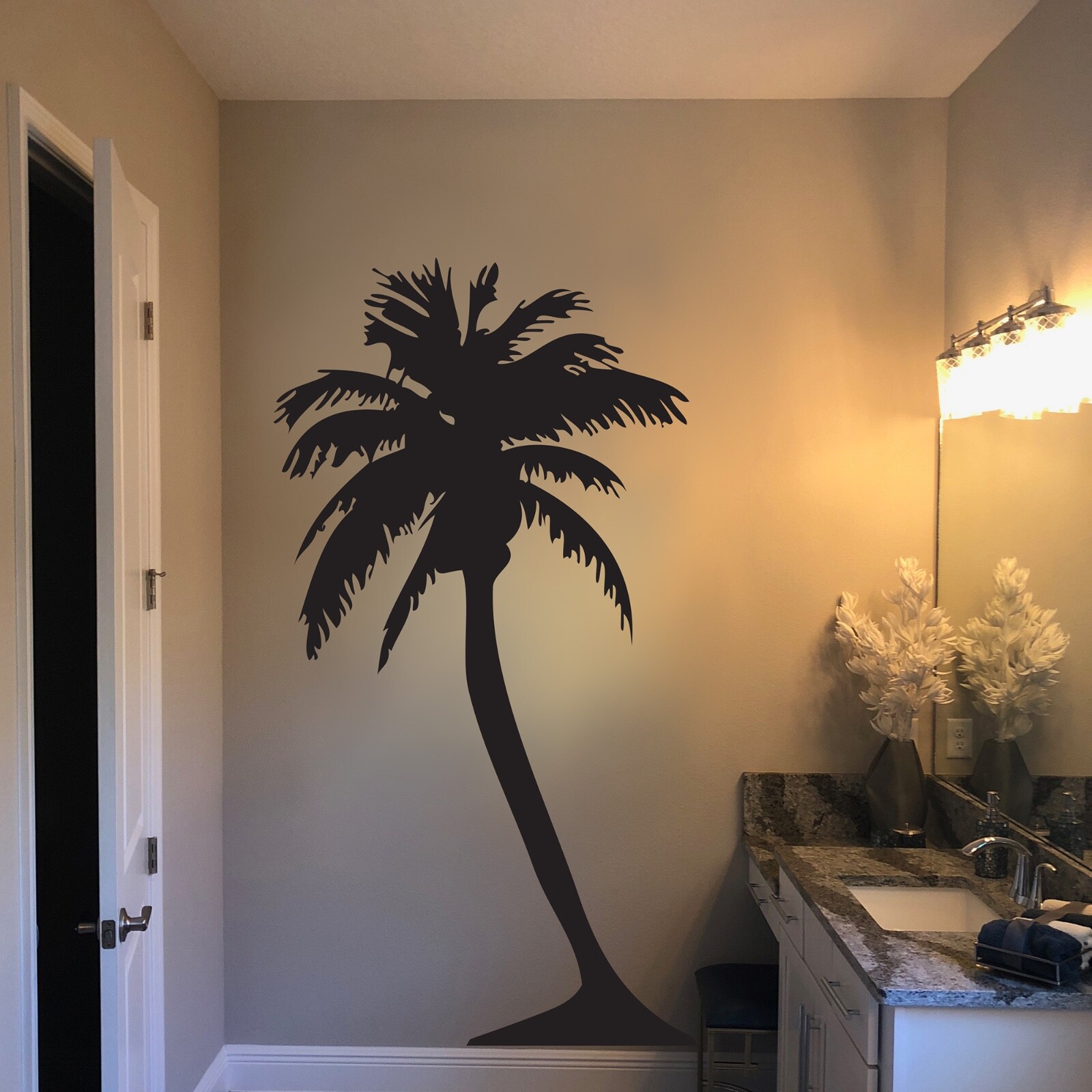 Large Palm Tree Wall Decal Sticker. Nursery Room Tree Wall Sticker. #132