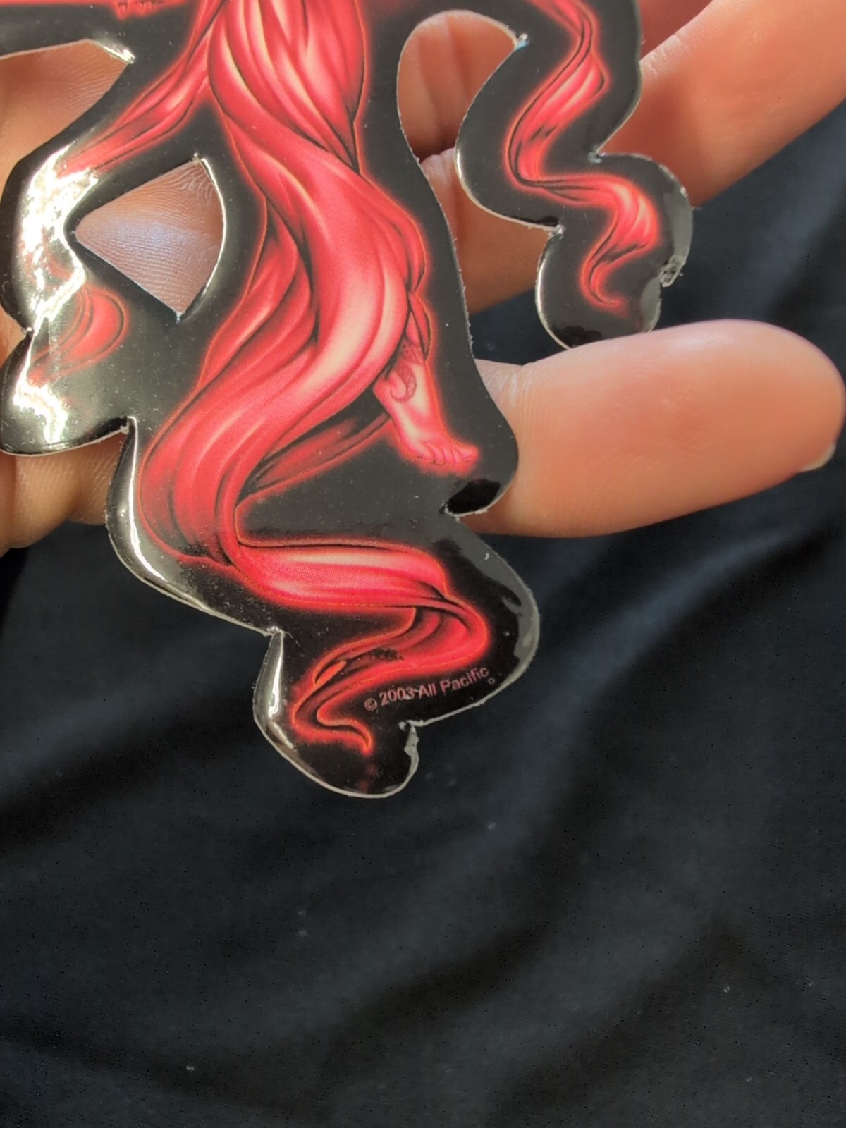 Red Fairy Bumper Sticker Vinyl Decal 4.5”x 3.5”