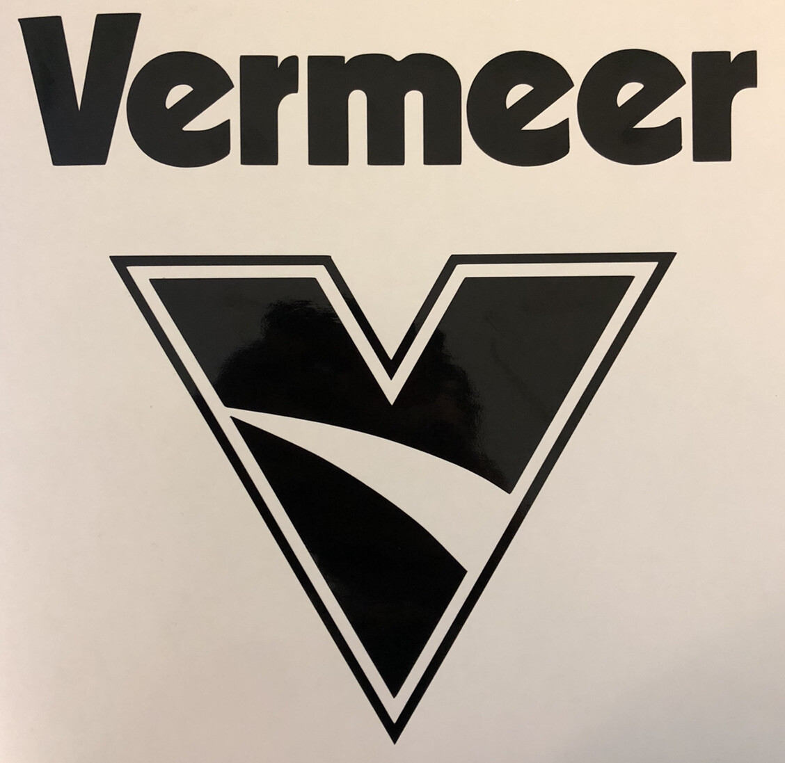Vermeer Vinyl Decal 8” Sticker Logo Black Wood Chipper Equipment Loader 4×4