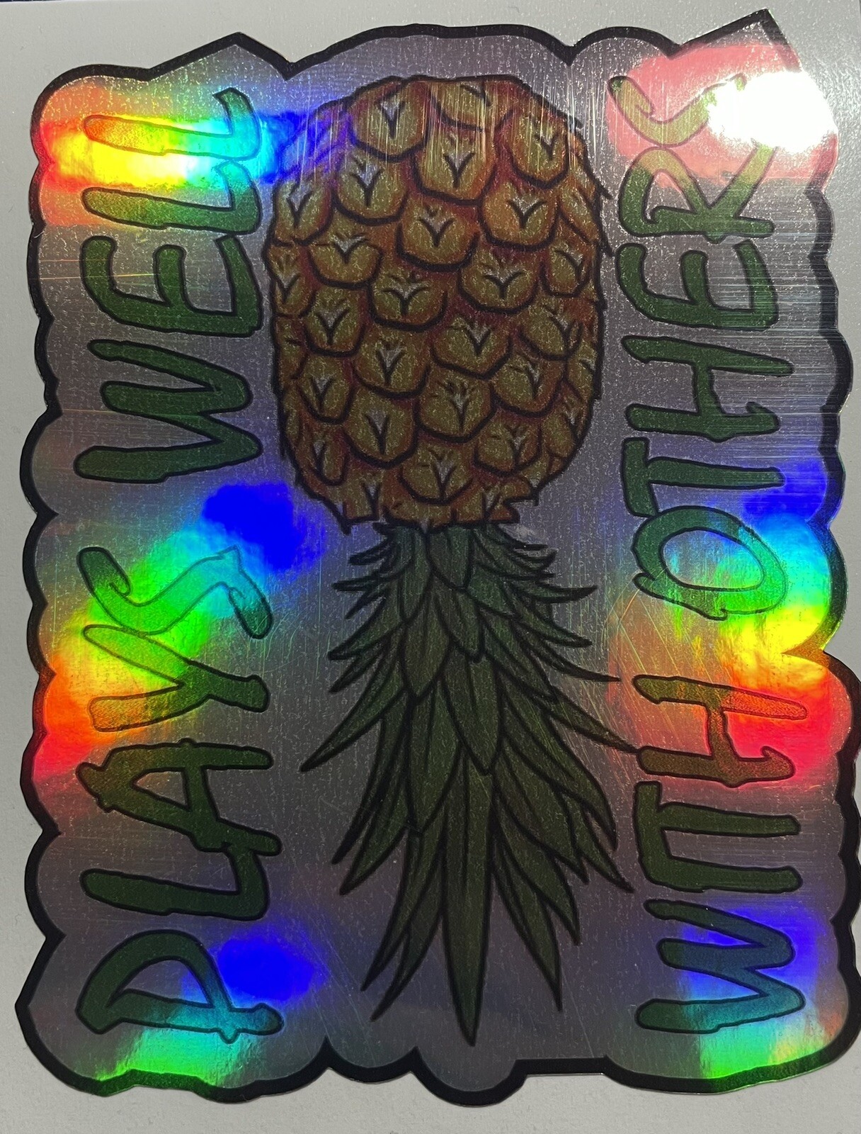 Pineapple Vinyl Sticker Decal Plays Well With Others Lifestyle Fun Swinger