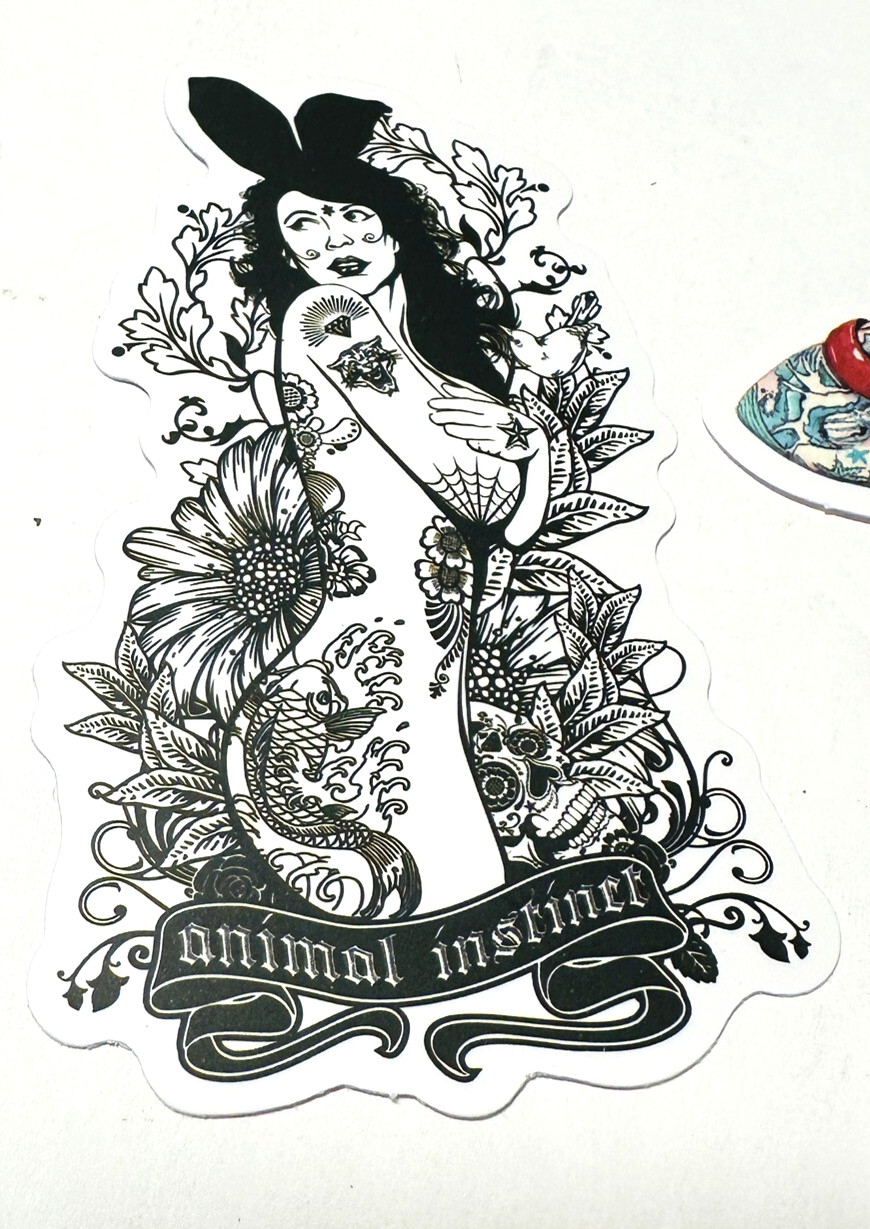 Tattooed Ladies Decals Stickers Marilyn Monroe Sexy Set of 4 Sailor Bunny Skull