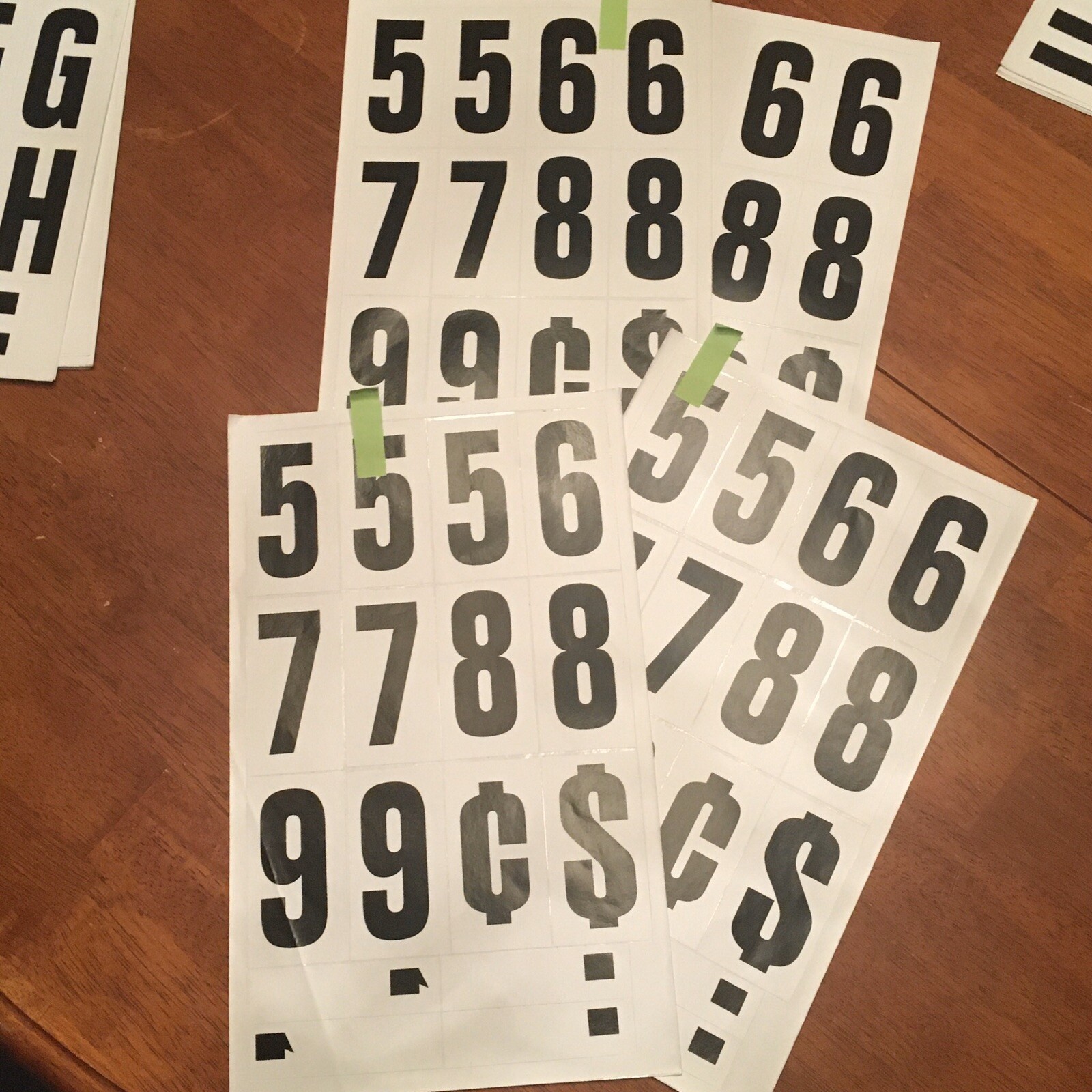 219 Of The 3” Vinyl LETTERS & SYMBOLS A-Z Black on White Self Adhesive Stickers