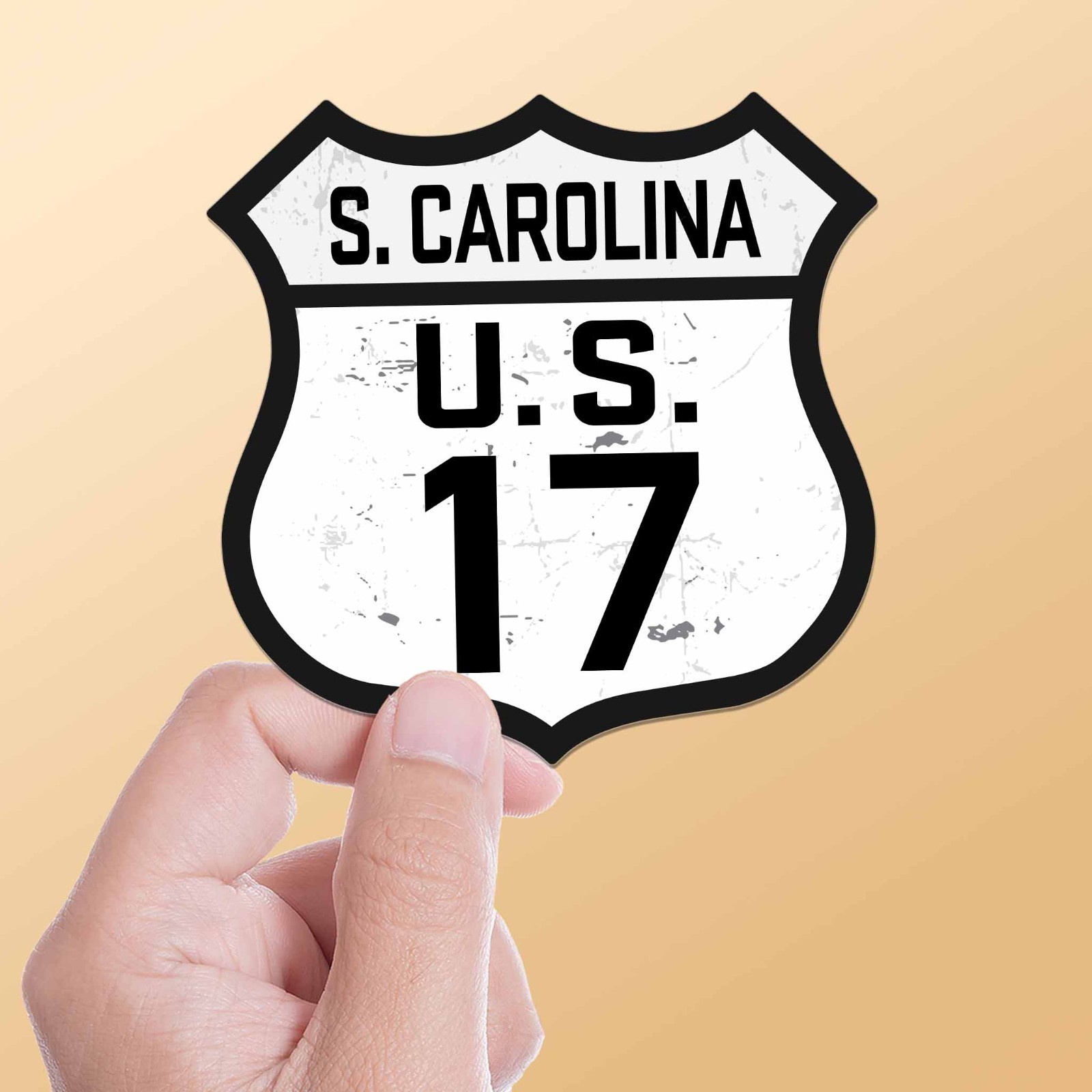 South Carolina Coastal Highway 17 Sticker – Ocean Hwy SC Decals for Laptop