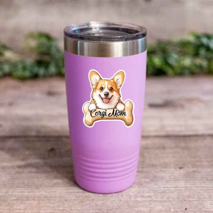 Corgi Mom, Pets, Dogs, Sticker, Peel N' Stick, Different Sizes