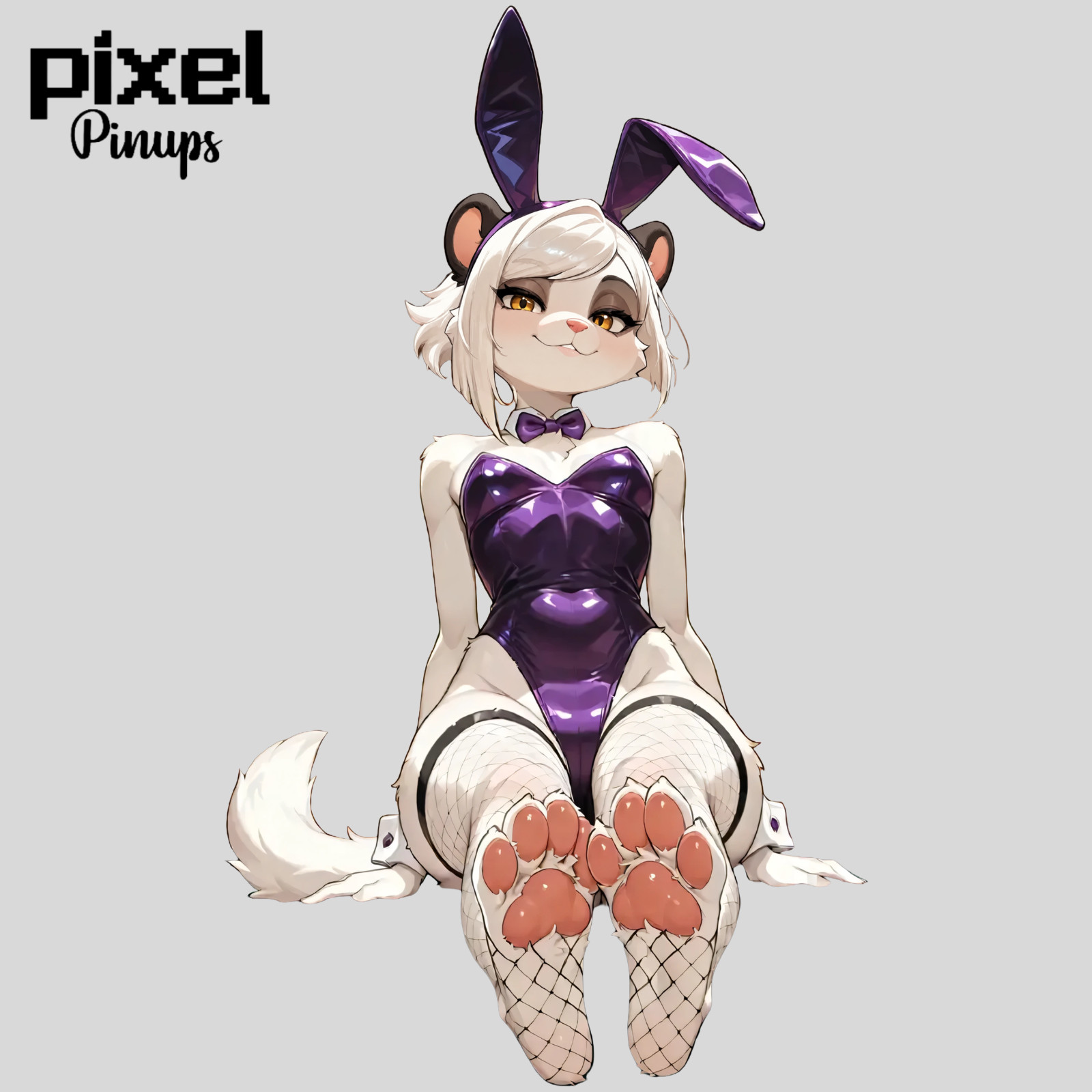 Pip Sexy Casino Bunny Suit Ferret Girl Pawpads 5.1" Vinyl Sticker | Skinny Waifu