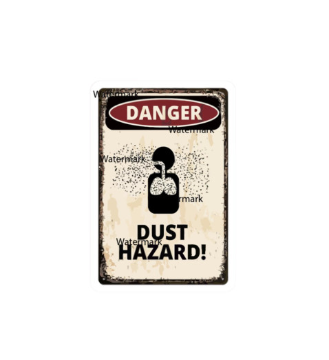Dust Hazard Sticker Decal