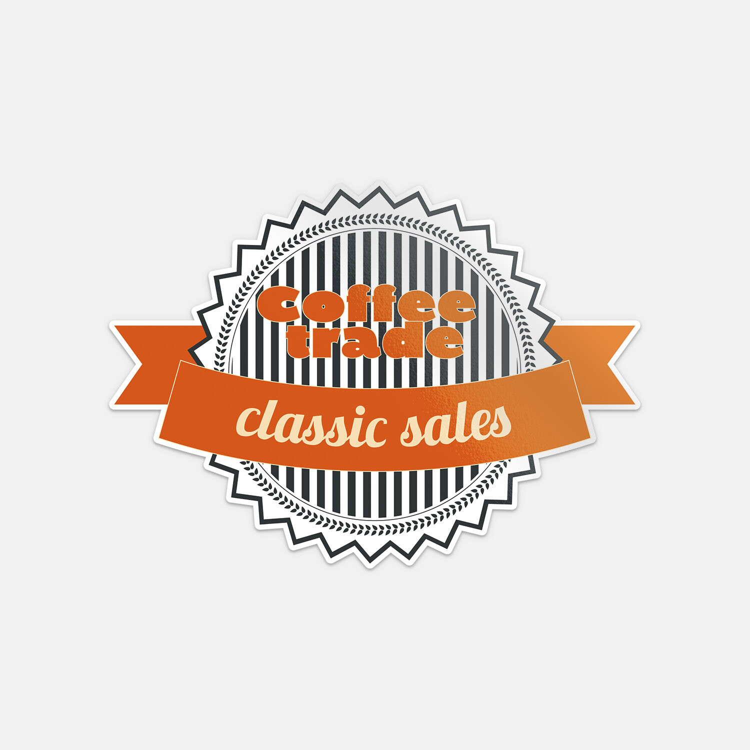 Coffee Trade Classic Sales Drink Stamp Vinyl Sticker Decal
