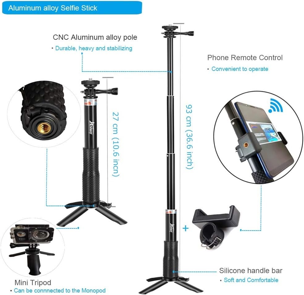 GoPro Hero 13 12 11 10 9 Accessories Kit: Waterproof Case, Screen Protector