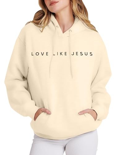 Christian Tshirts Women Love like Jesus Sweatshirt Jesus XX-Large Apricot
