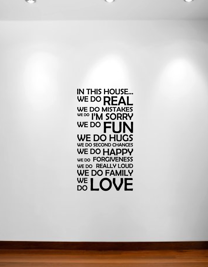 In This House We Do Vinyl Wall Decal Sticker Family Quote Giggle Art Inspire