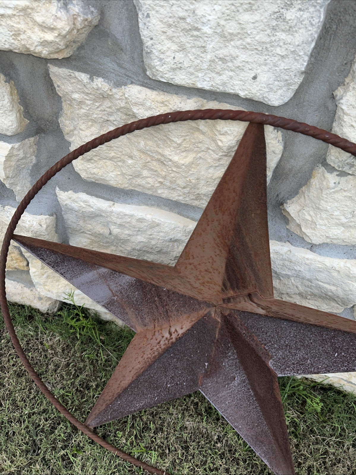 35” Lightweight Metal Texas Star Wall Decor Rustic Barn Lone Star Western Art