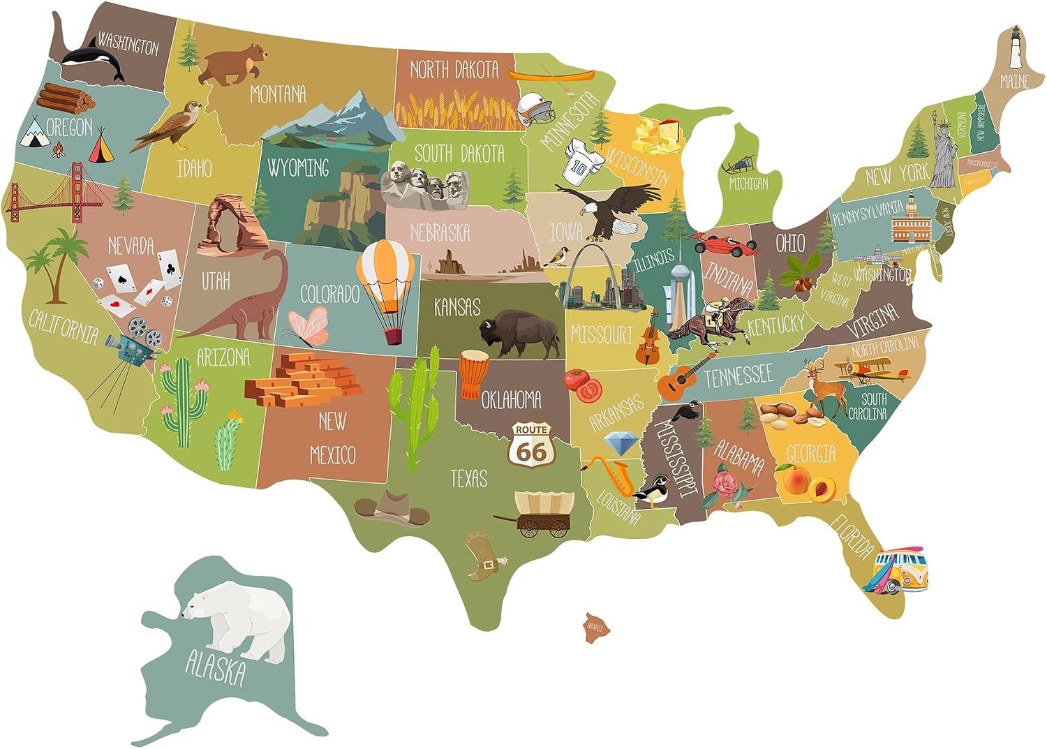 Kids Wall Decal Map Wall Decal Wall Sticker Peel Stick Decals