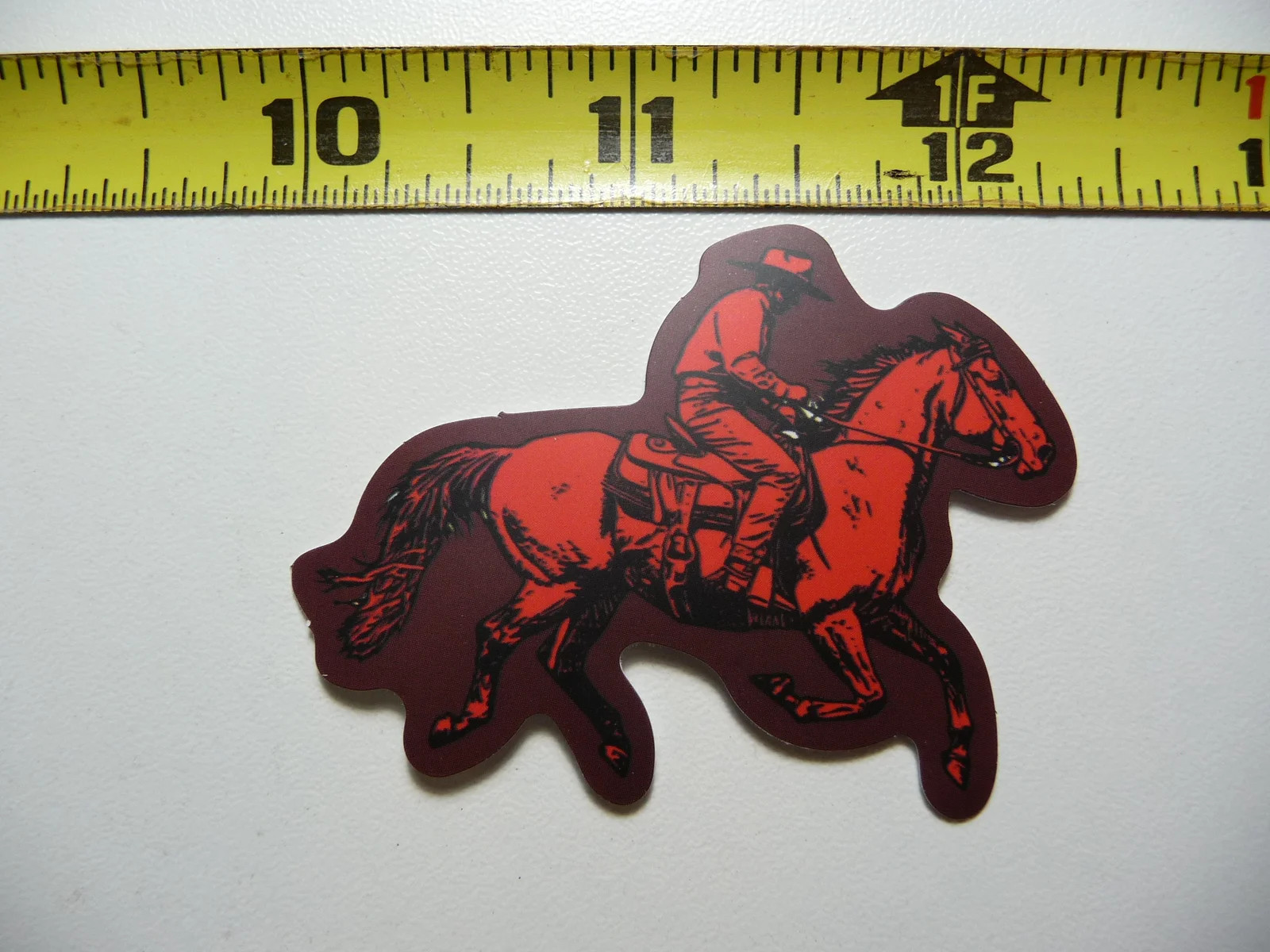 HORSE TROTTING COWBOY SMALL STICKER DECAL COUNTRY WESTERN THEME FUNNY