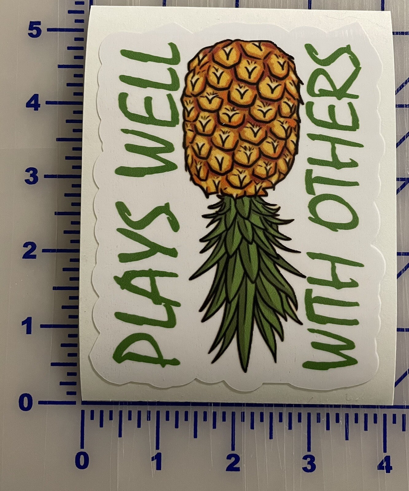 Pineapple Vinyl Sticker Decal Plays Well With Others Lifestyle Fun Swinger
