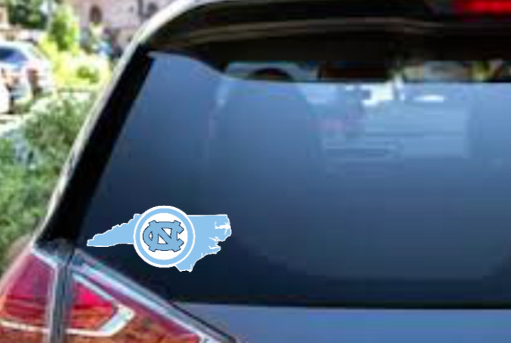 North Carolina – Tar Heel State Vinyl Decal 3"x6.5" Car Window SS Cup Cooler Bar