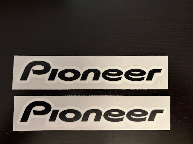 Pioneer Sound Audio 2pc Sticker Set 6"x1" Dolby Audio