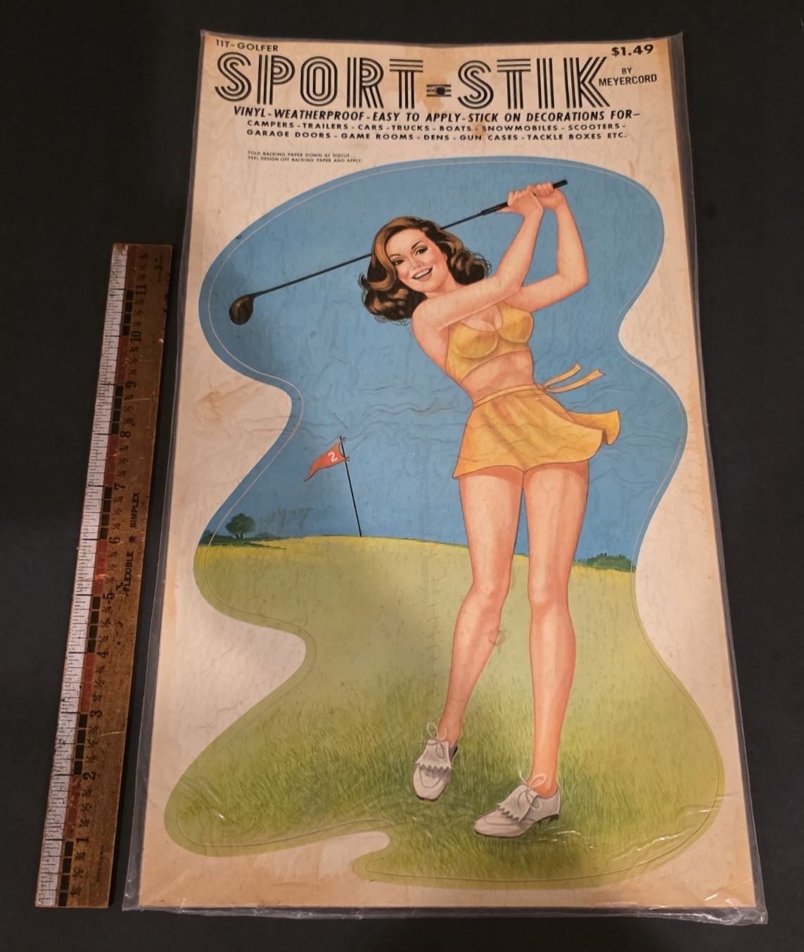 1960's-70's SPORT STIK Original Vinyl Sticker-Decal-UNUSED-Great Display-NOS