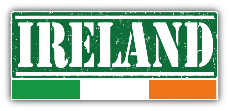 Ireland Grunge Travel Stamp Car Bumper Sticker Decal