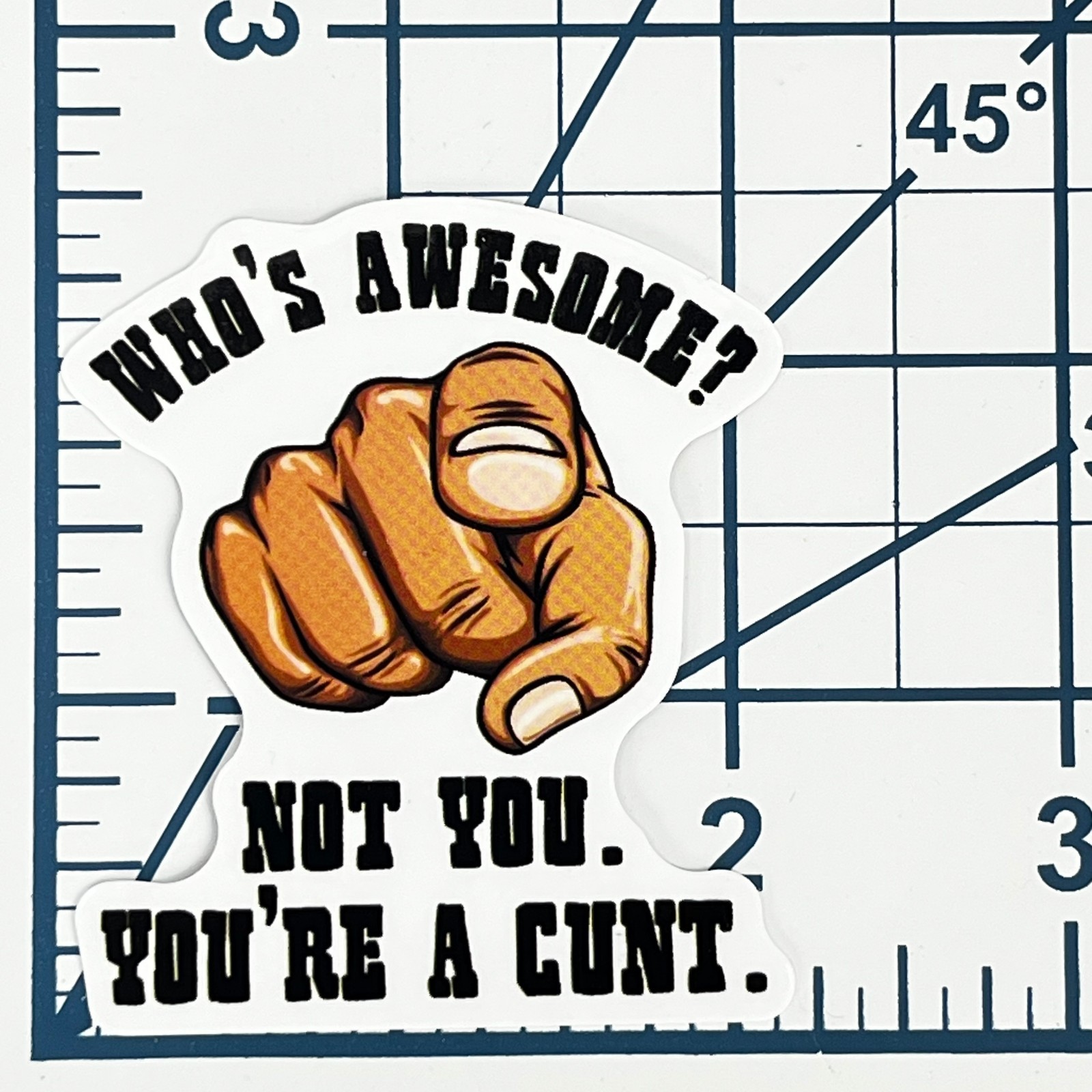 Vinyl Sticker Who's Awesome Not You Rude Sarcastic Prank Gag Gift Adult Joke
