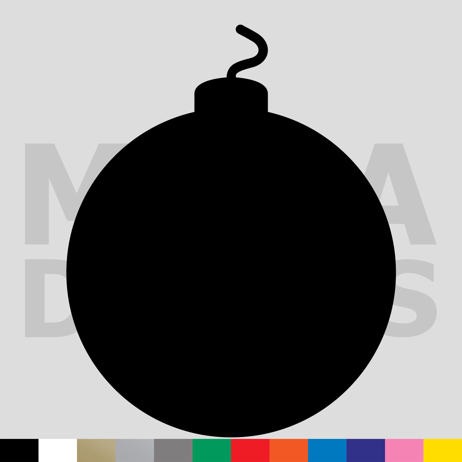 Round Bomb Vinyl Die Cut Decal Sticker