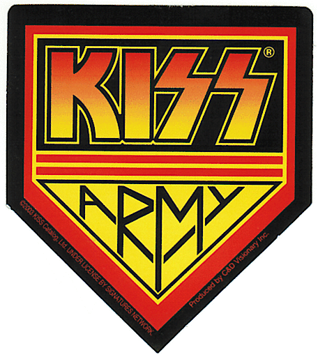 Sticker – KISS Army Gene Simmons Heavy Metal Rock Music Band 1970s Decal #15609
