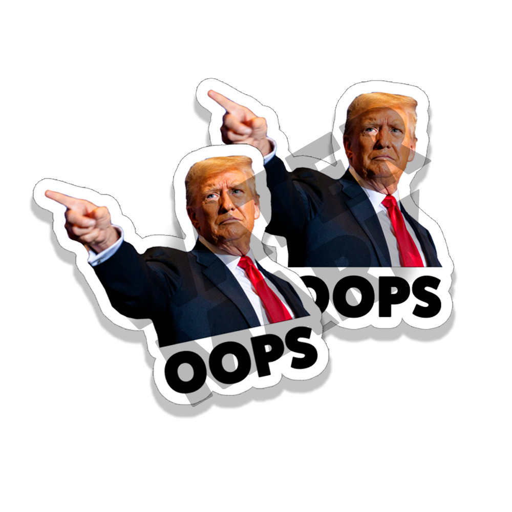Donald Trump OOPS Stickers Decal Car Gas Pump Station 2" Trump Sticker 5PK