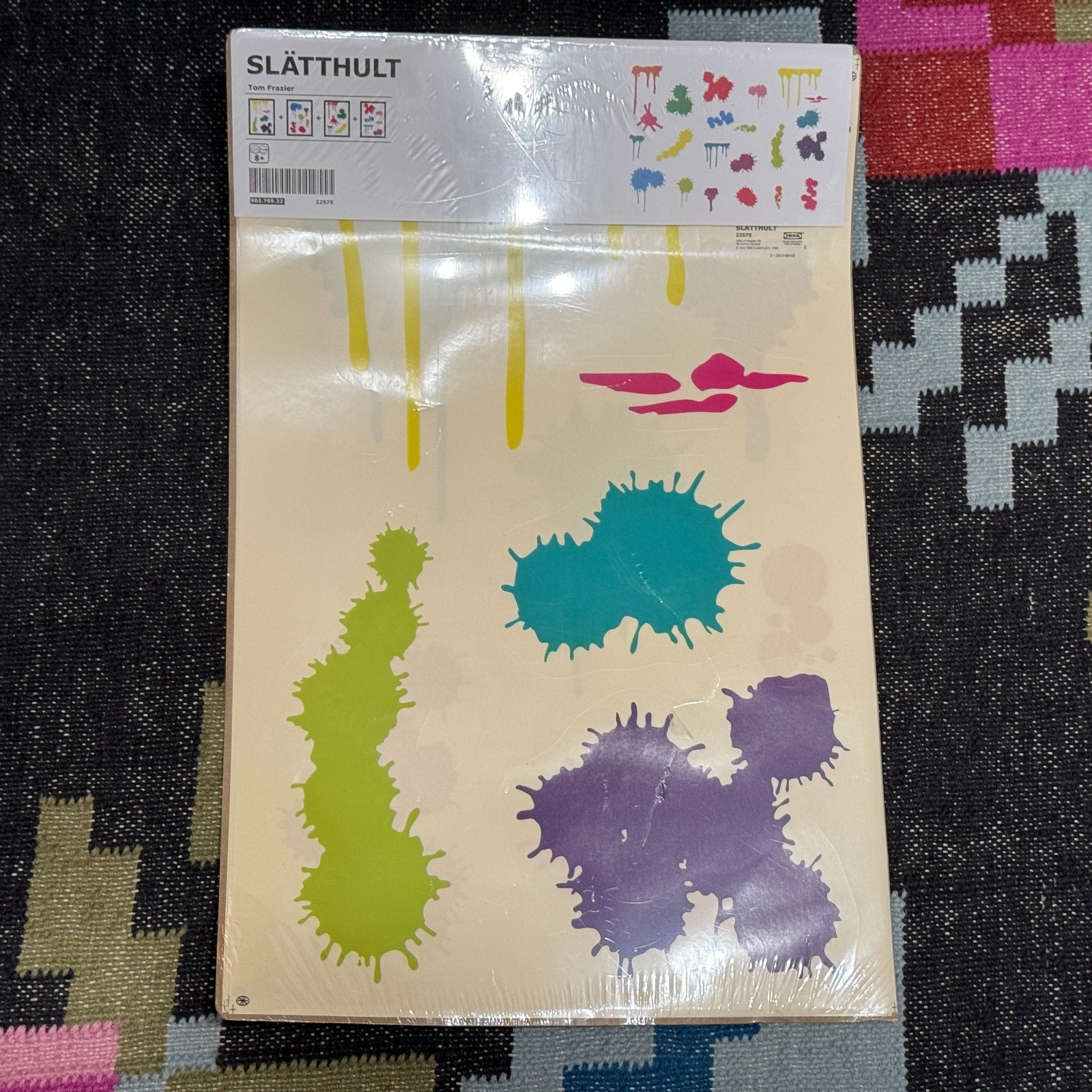 IKEA SLÄTTHULT Paint Splat Peel & Stick Sticker Set, Multi-Color, 902.789.32
