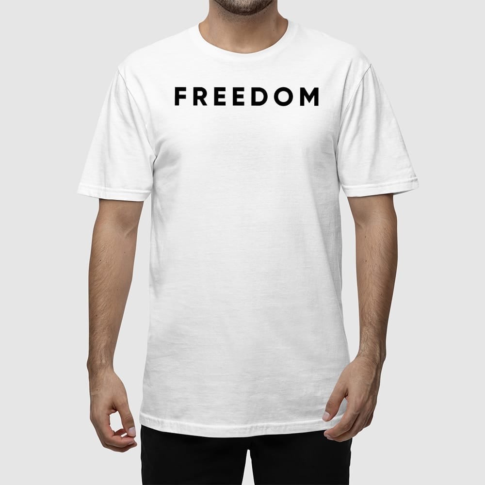 Charlie Kirk "Freedom" T-Shirt – White – Turning Point USA – S-XXL