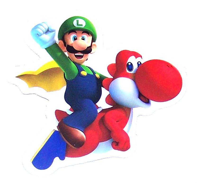 Super Mario Bros. – Cut Sticker Decal Movie Nintendo Video Game – LUIGI & YOSHI