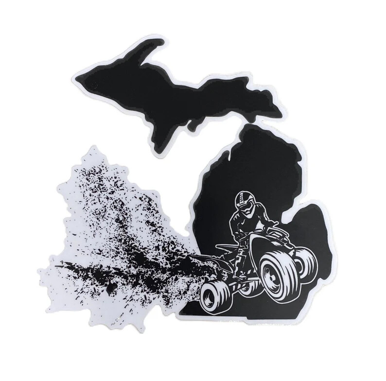 Michigan Quad Decal- Quad Racing- Four Wheeler Decal- Quad Decal- Michigan Quads