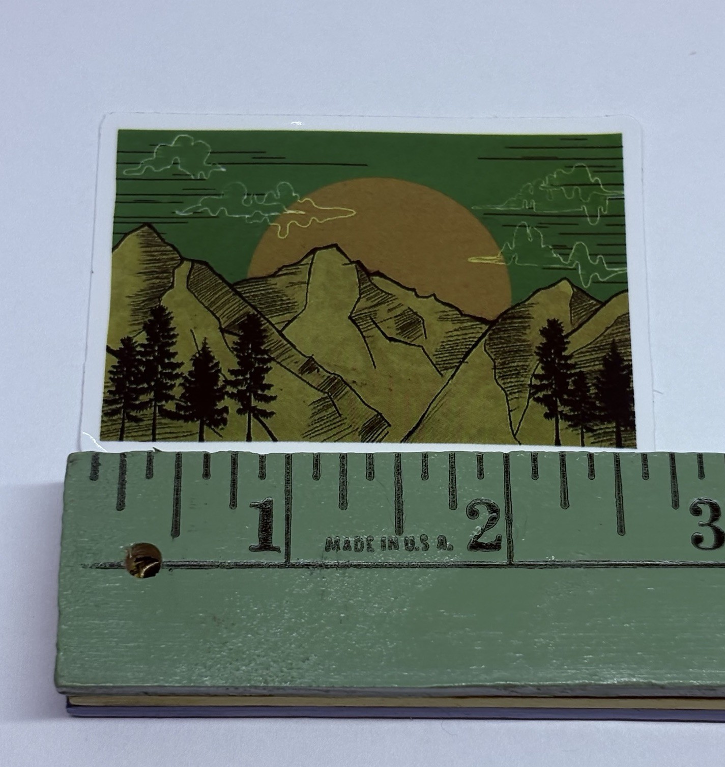 Mountain Range Sticker Outdoors Forest Hiking Travel Decal Vinyl Art Decor Tc9