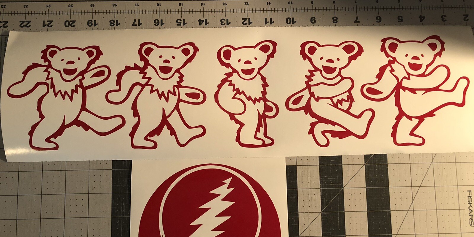 Vinyl Decal for Window – Grateful Dead, Dancing Bears (5)