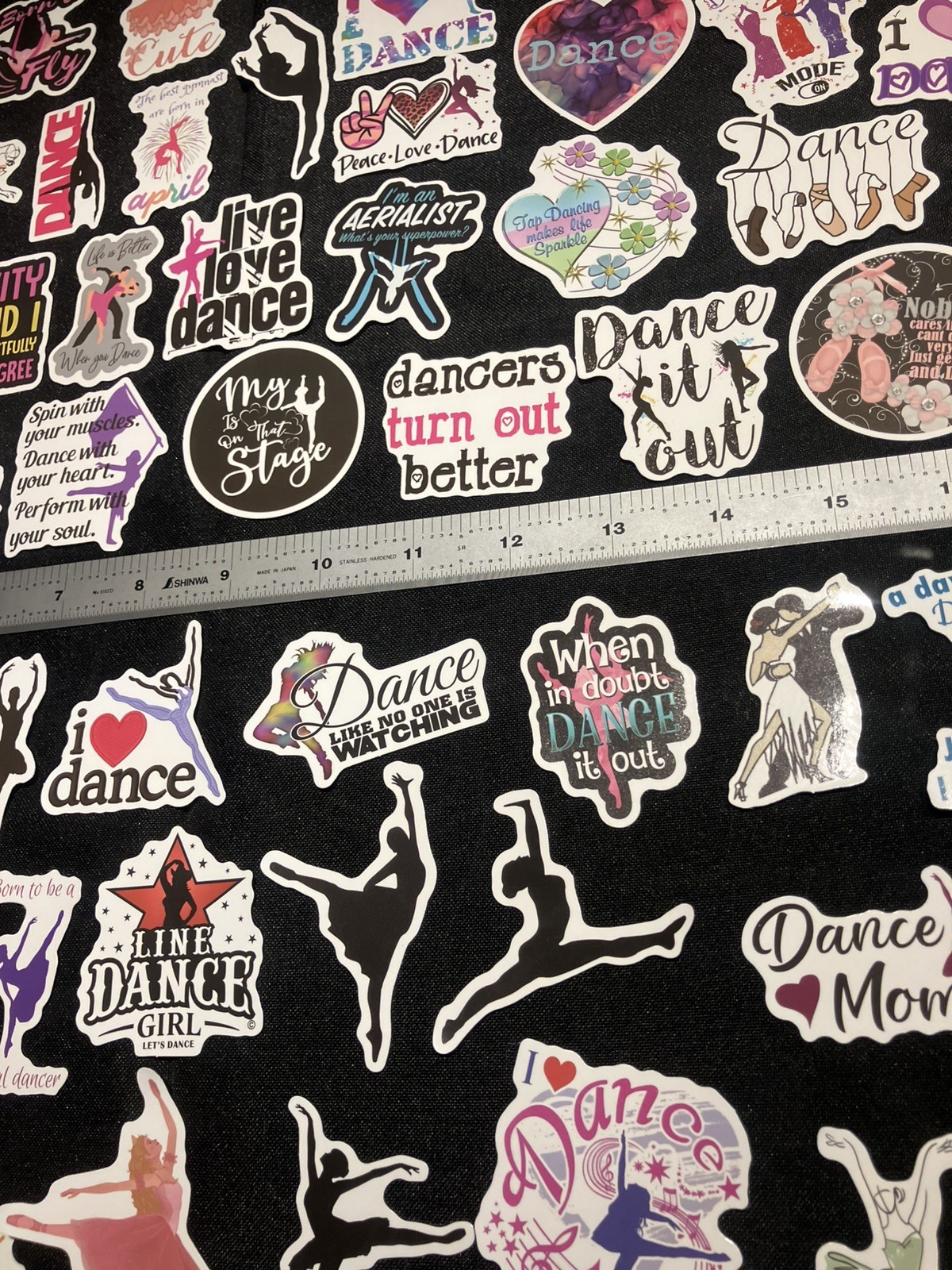 LOT OF 10 PCS DANCE lover dancing dancer tap ballet movers Vinyl Sticker flakes
