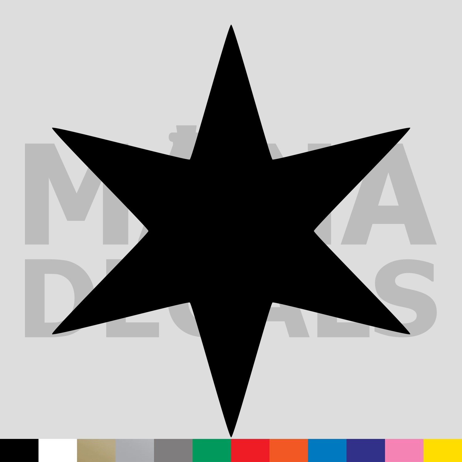 Star Vinyl Die Cut Decal Sticker – 6 Point Shape