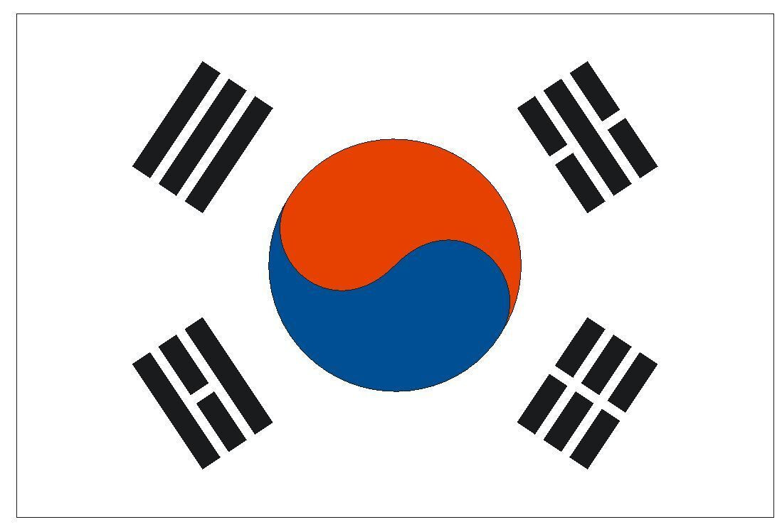 South Korea International Flag Sticker Decal F473