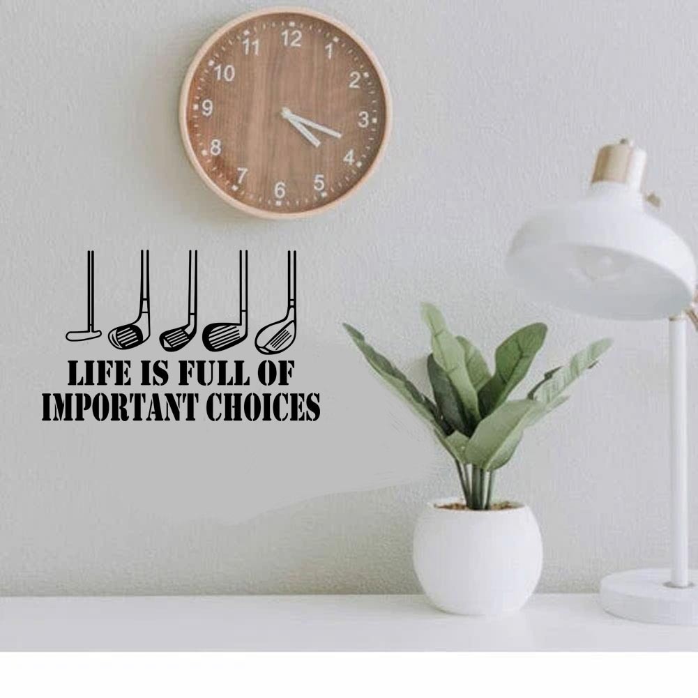 Funny Golf Life is Full of Important Choices Decal Sticker Car Home Wall Window