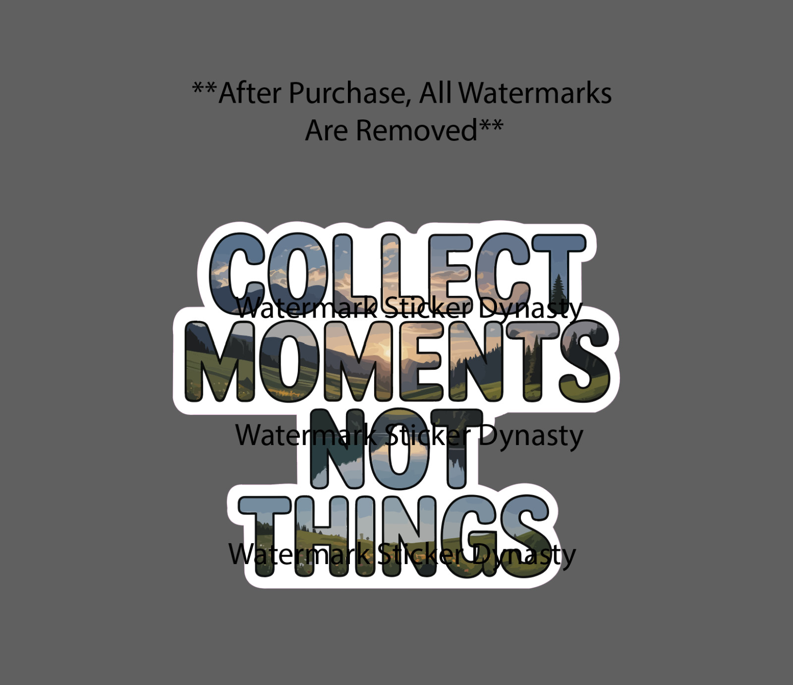 Collect Moments Not Things Sticker Waterproof Decal Outdoor Travel Gift NEW