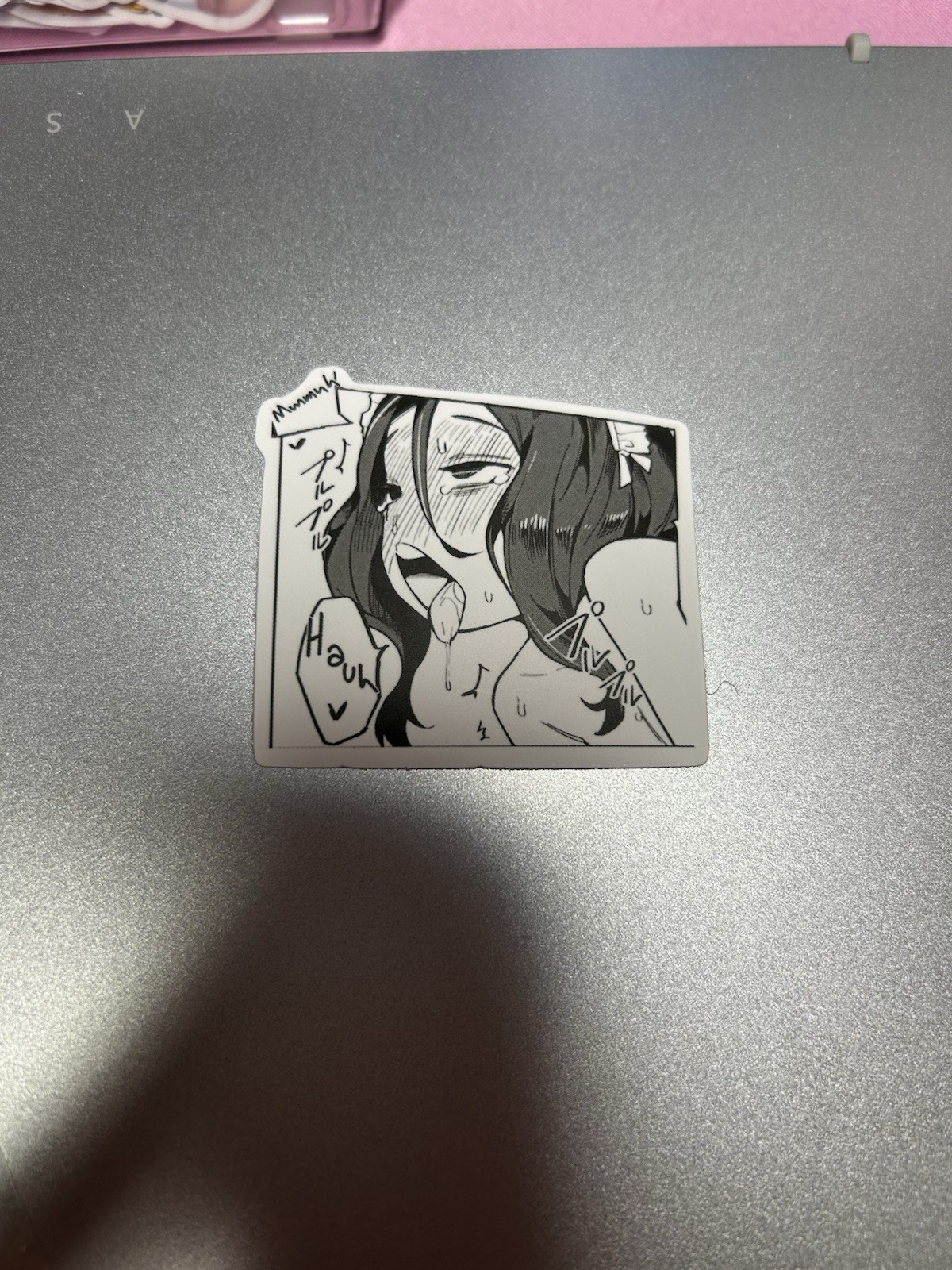 black and white waifu lewd sexy girls stickers #7