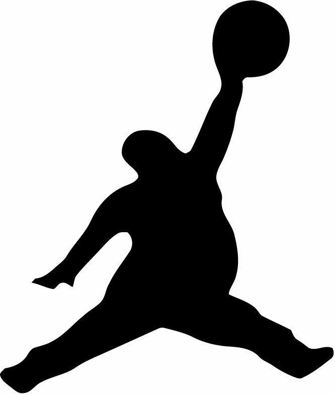 6" FAT Air Michael Jordan Jumpman Logo VINYL DECAL MJ Die Cut Sticker bumper