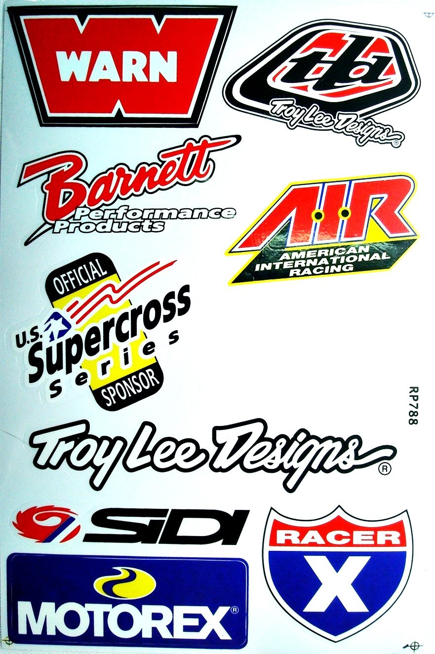 Dirt Bike Motorcycles Supercross Motocross ATV Lot 6 vinyl decals stickers D6015