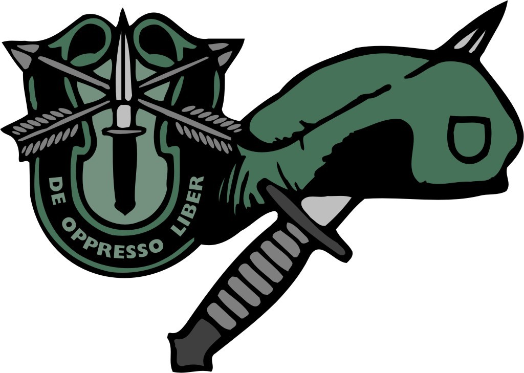 U.S. Army Green Beret & Crest Window Wall Vinyl Decal Sticker Military