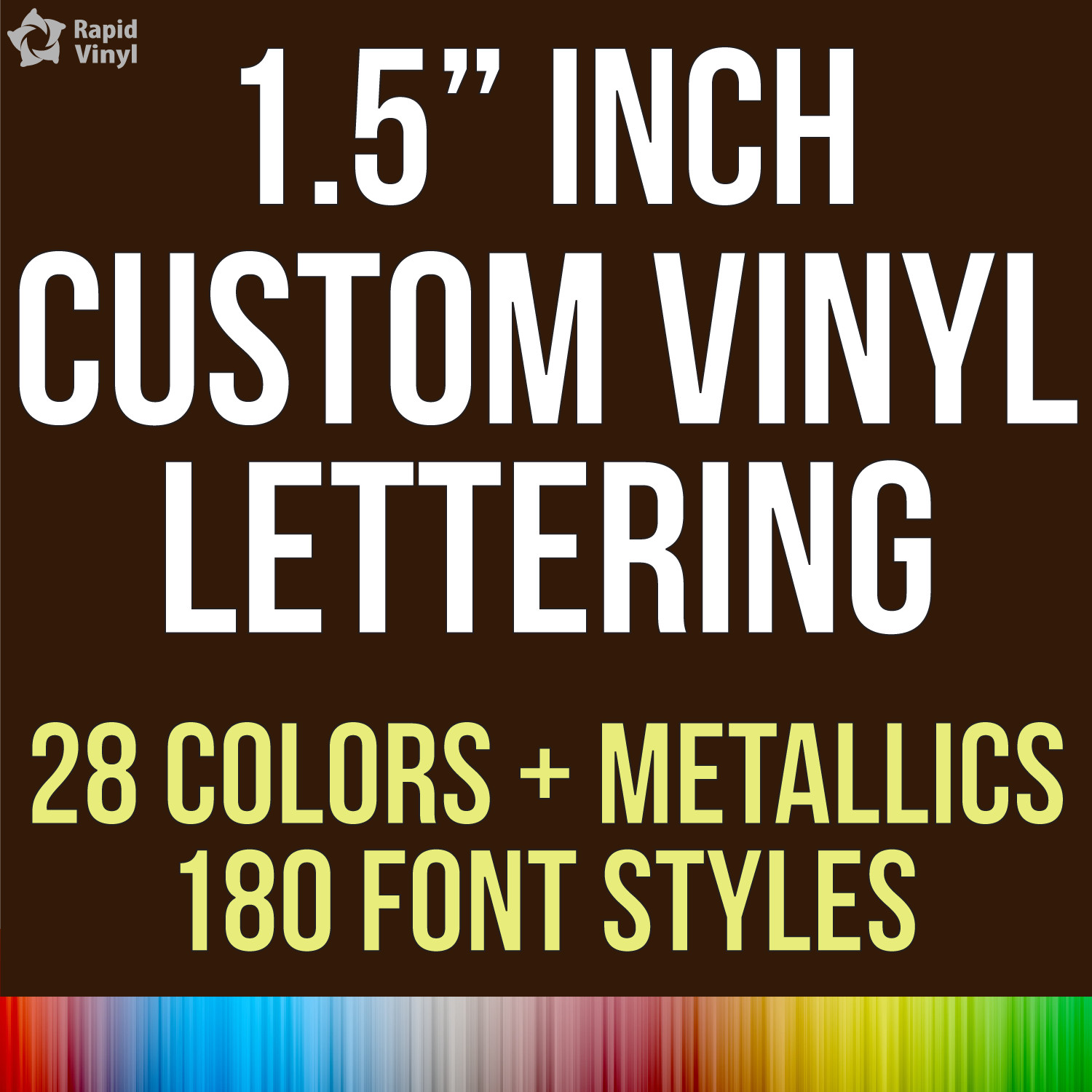 1.5 Inch Custom Vinyl Lettering Numbers Transfer Decal Sticker Boat Window Glas