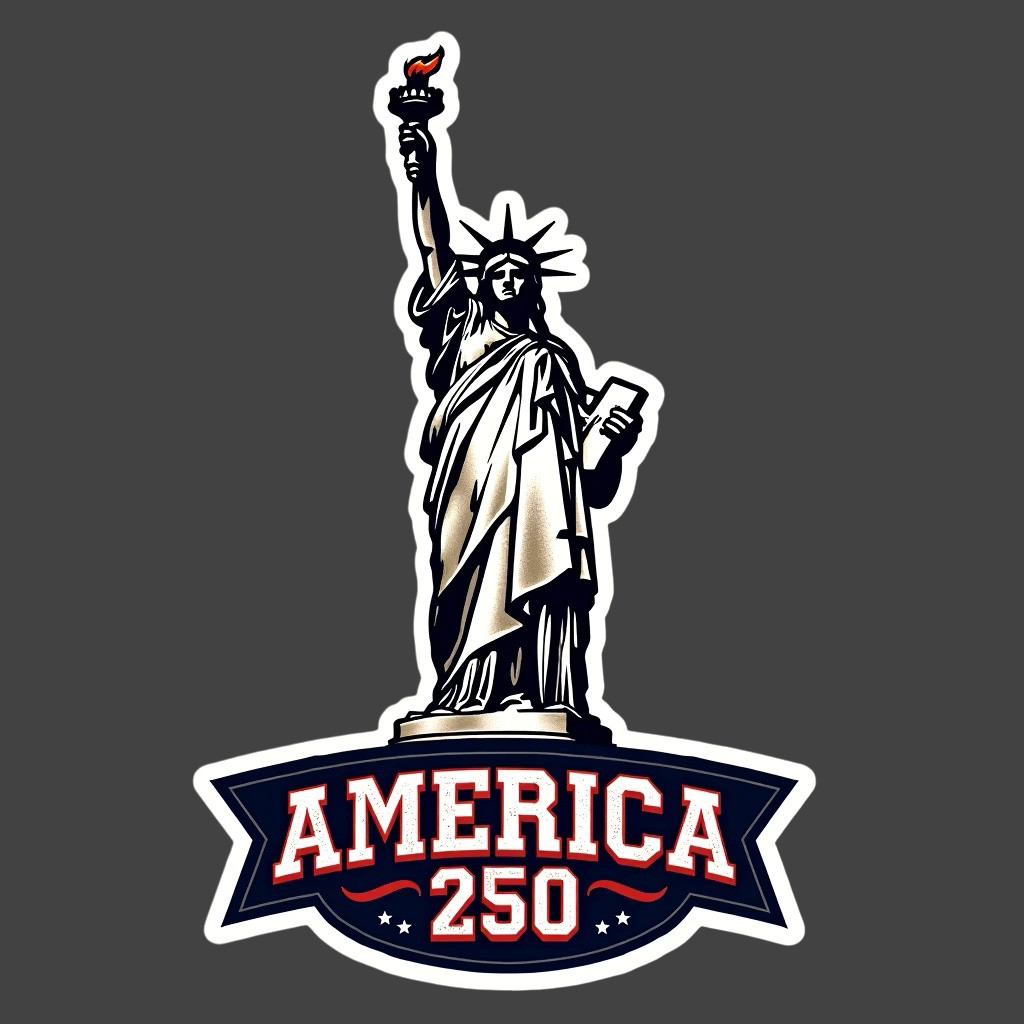 250 Years Sticker Vinyl Decal Statue Liberty America Patriotic USA Classic